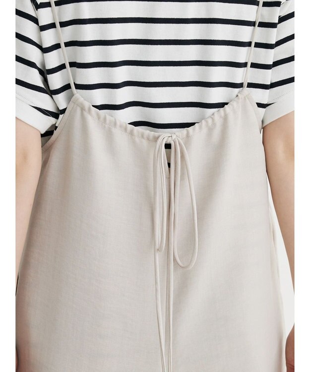 Green Parks 細ひもゆったりサロペット Light Beige