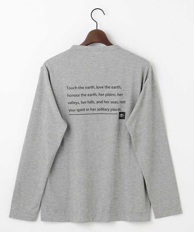 JOSEPH ABBOUD MOUNTAIN 【吸水速乾/消臭性】デオドライ天竺 ロングスリーブ Tシャツ ライトグレー系