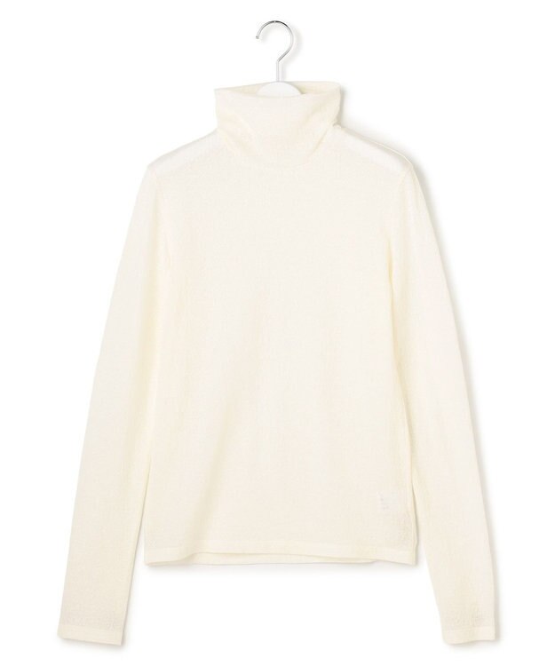 ICB 【先行予約・WEB限定】 コットンレーシージャガード ハイネックカットソー オフホワイト