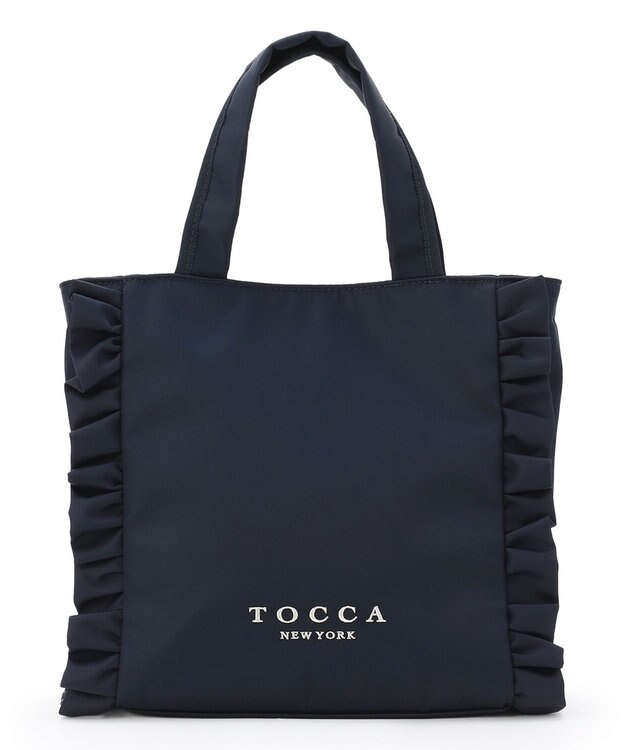 TOCCA 【美人百花掲載】【一部カラー撥水】TRIM WAVES MINITOTE ミニトートバッグ ネイビー系