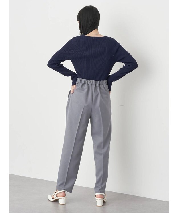 earth music&ecology ランダムリブパールニットプルオーバー Navy