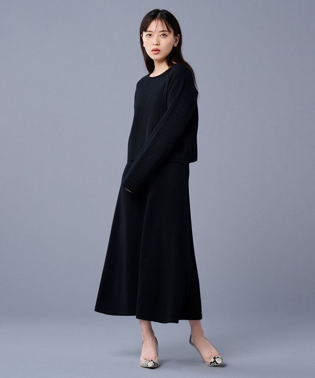 uncrave 【手洗い可】ウール ナイロン ニット ワンピース（uncrave STANDARD） ブラック
