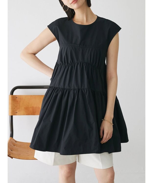 Green Parks コルセット風ミニワンピース Black