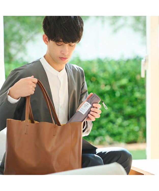 MOONBAT 【遮光100％/３秒で折りたためる日傘】晴雨兼用 折りたたみ傘 ウラワザ ダークグレー