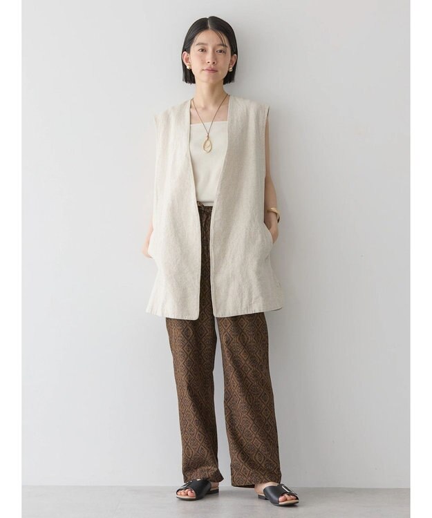 AMERICAN HOLIC リネンブレンドジレベスト Beige Mixture