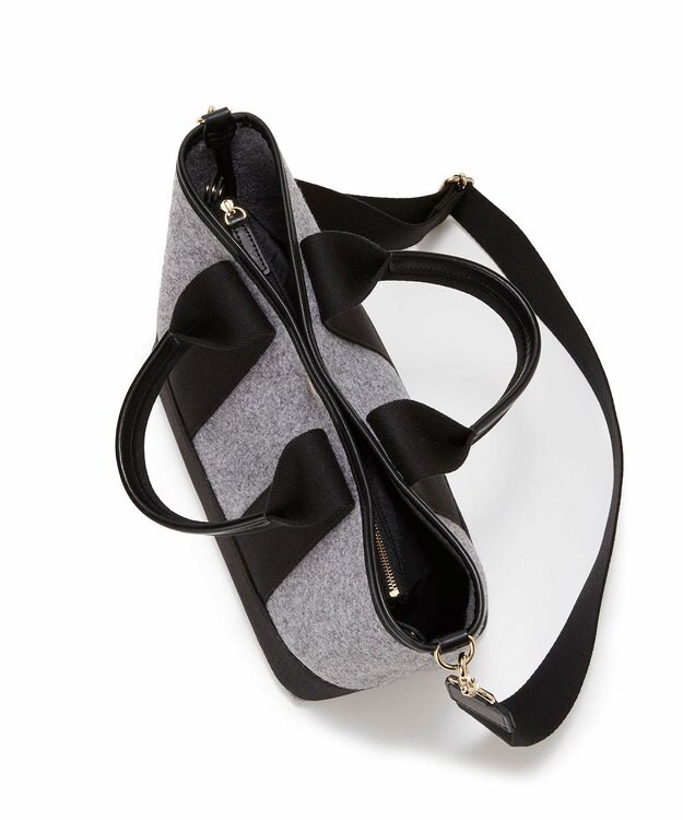 TOPKAPI 【Breath TOPKAPI】イタリアンフェルト ショルダー付 ミニ トートバッグ S チャコールグレー