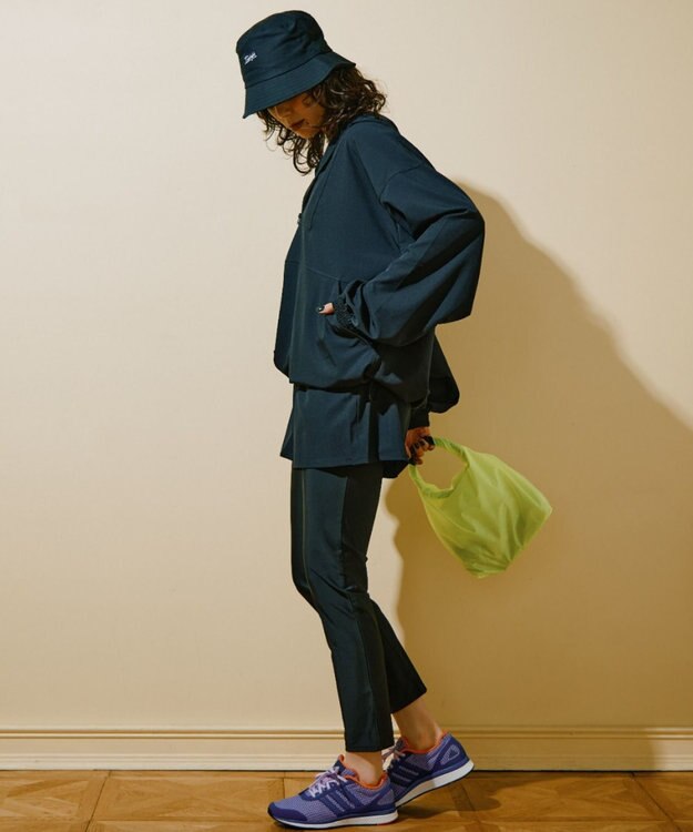 San-ai Resort（三愛水着楽園） 【WEB限定】ポケット付きハーフジップラッシュパーカー＋リブタンキニ水着+レギンス5点セット【Beach Queen（ビーチクイーン）】 ブラック