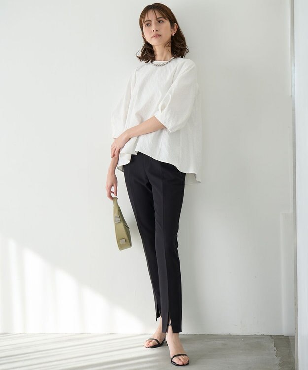 UNFILO L ジャガードブラウス オフ