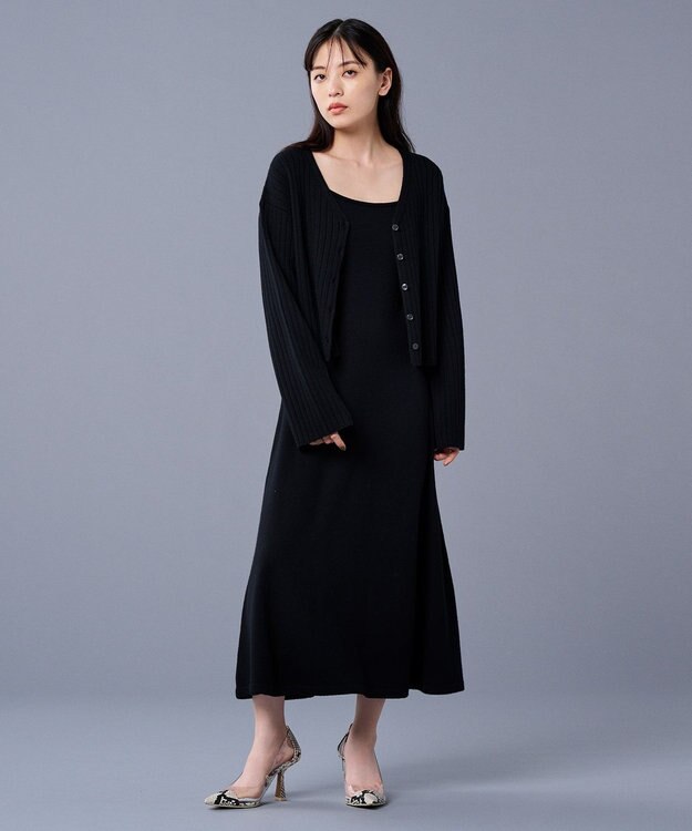 uncrave 【手洗い可】ウール ナイロン ニット ワンピース（uncrave STANDARD） ブラック