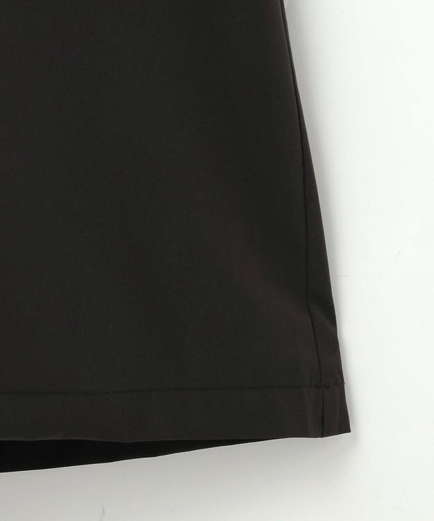 Feroux 襟付きドッキング ワンピース グレージュ×ブラック系