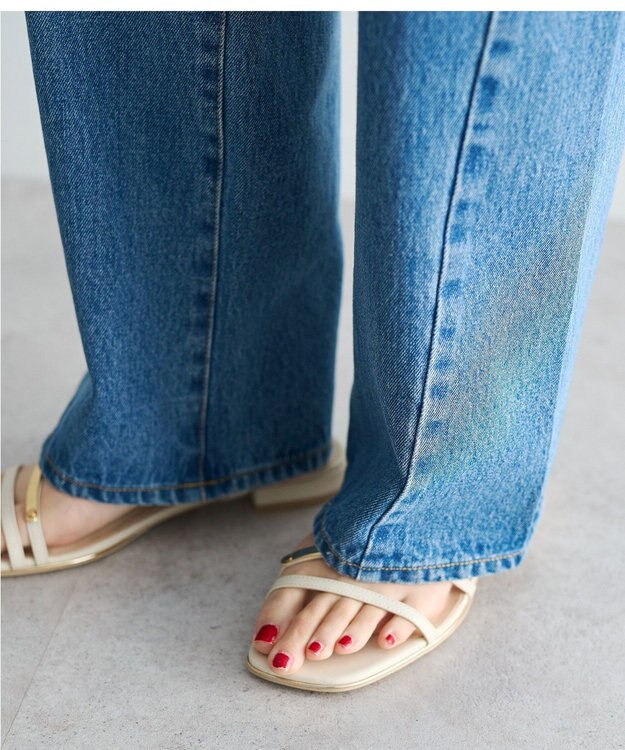 YECCA VECCA ORGABITS切替ストレートデニム Indigo