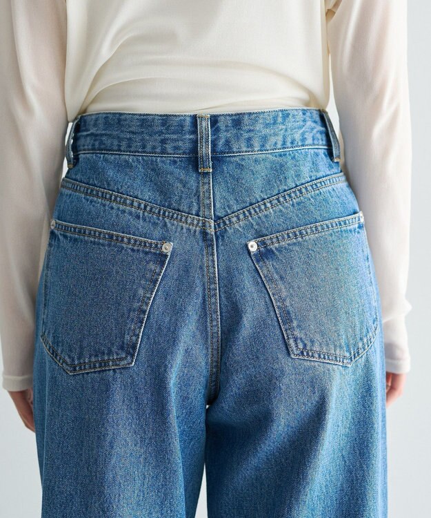 YECCA VECCA ORGABITS切替ストレートデニム Indigo