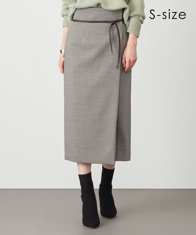 BEIGE， 【S-size・VERY11月号掲載】CASSEL / ラップスカート M Gray