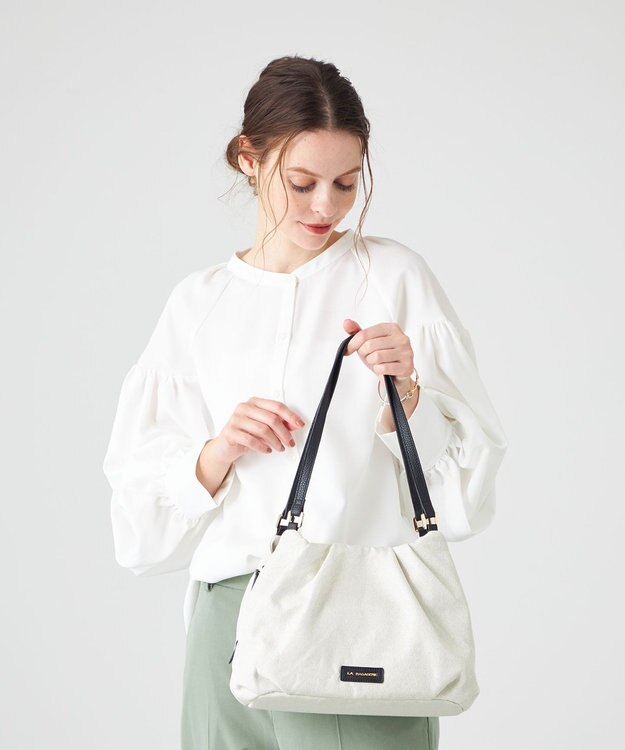 LA BAGAGERIE ナチュラルタックトート ホワイト