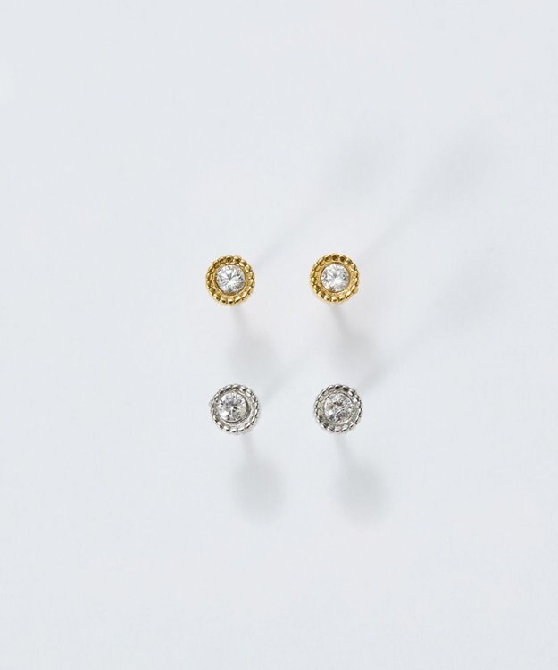 Phoebe 【金属アレルギー対応】プチシャイニングピアス　シルバー/サージカルステンレス シルバー