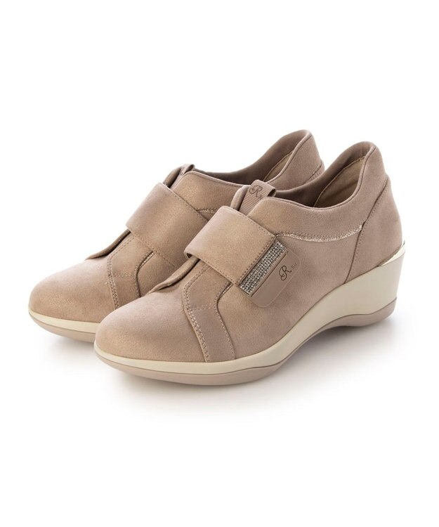 Riz raffinee <Riz raffinee>ヒールアップベルトスニーカー ベージュメタリック