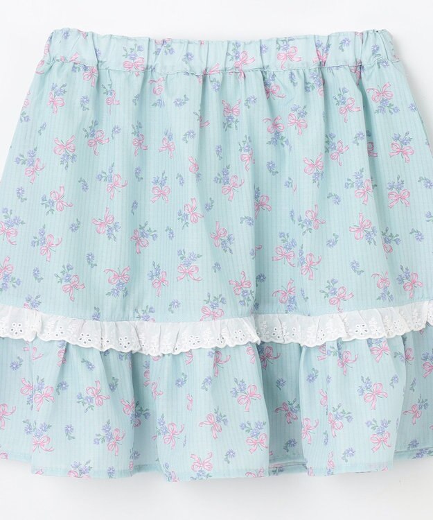 ANY KIDS フラワー×リボン スカパン ミント