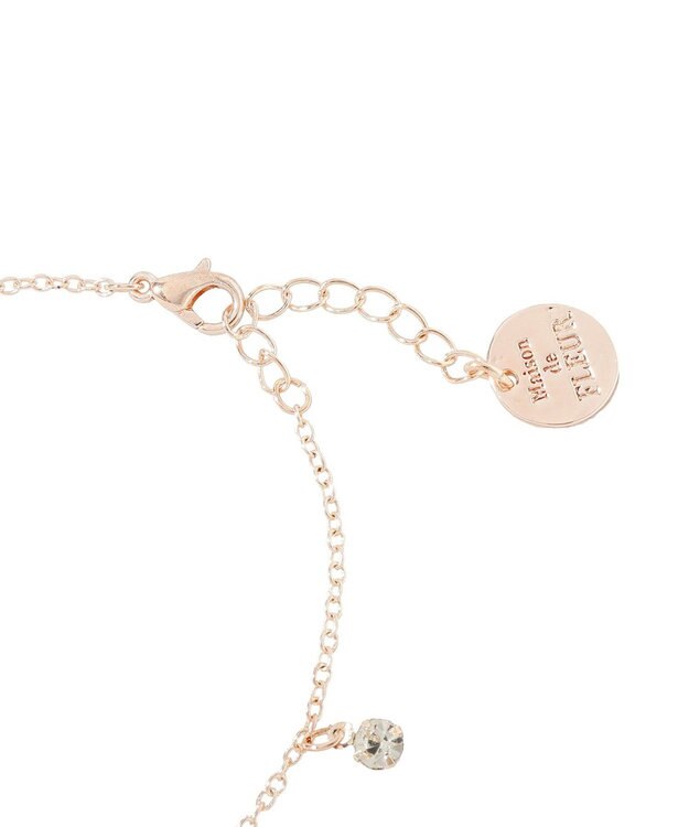 Maison de FLEUR リボンパールブレスレット Pink Gold