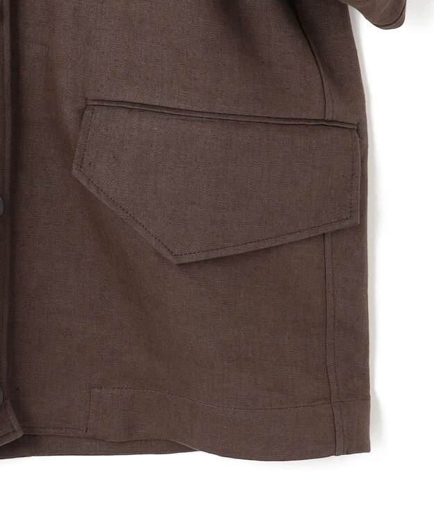 BEIGE， 【VERY 5月号掲載】CRINUM / オーバーサイズリネンジャケット Dark Brown