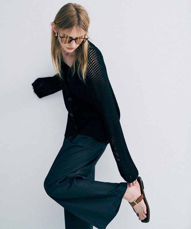 uncrave メッシュニット カーディガン ブラック