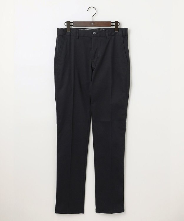 JOSEPH ABBOUD 【ウェストも伸びる！/JAPANファブリック/ストレッチ】ハイパワーサテンストレッチ パンツ ネイビー系