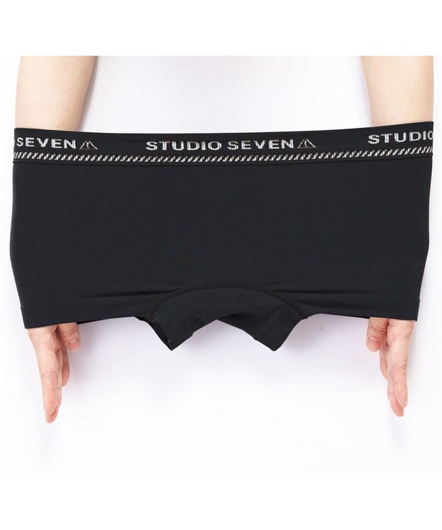 WACOAL MEN レディース <STUDIO SEVEN>コラボ 【PANTS HOLIC】 ショーツ ボーイレングス ワンサイズ(S-LL) 立体成型 適度なフィット感 下着 GT8777 /ブロス ブラック