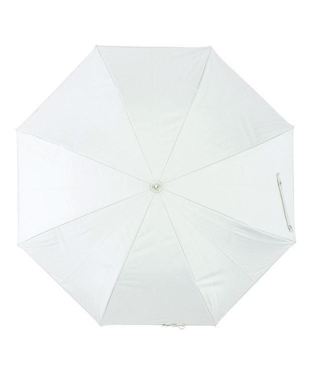 MOONBAT estaa 晴雨兼用 長傘 ボーダーテープリボン 日傘 遮光 遮熱 UV ホワイト