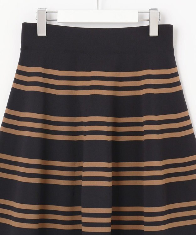 自由区 ポリエステルホールガーメント スカート ブラック×モカ