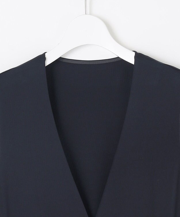 J.PRESS LADIES S ハリプルライトジャージー ロング ジレ ネイビー系