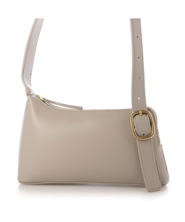 UNBILLION カシュカシュ cachecache / アシンメトリーバックルショルダー ライトグレー