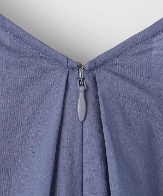 組曲 【洗える・共布ベルト付き】ナチュラル サマードレス ブルー系