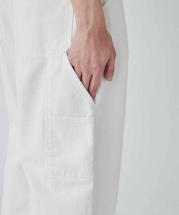 WEGO 【ユニセックス着用ITEM】ルーズペインターパンツ ホワイト