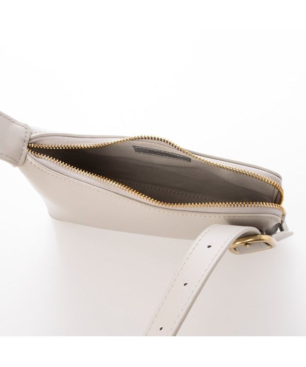 UNBILLION カシュカシュ cachecache / アシンメトリーバックルショルダー ライトグレー