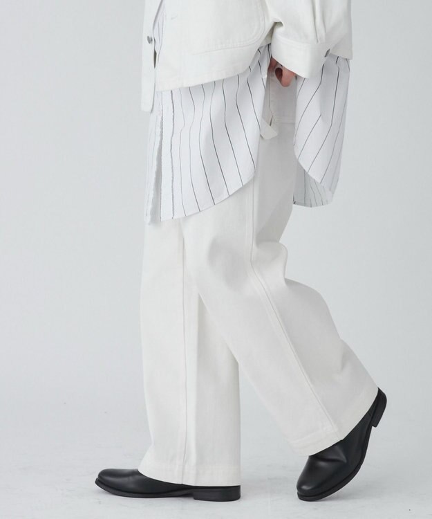 WEGO 【ユニセックス着用ITEM】ルーズペインターパンツ ホワイト