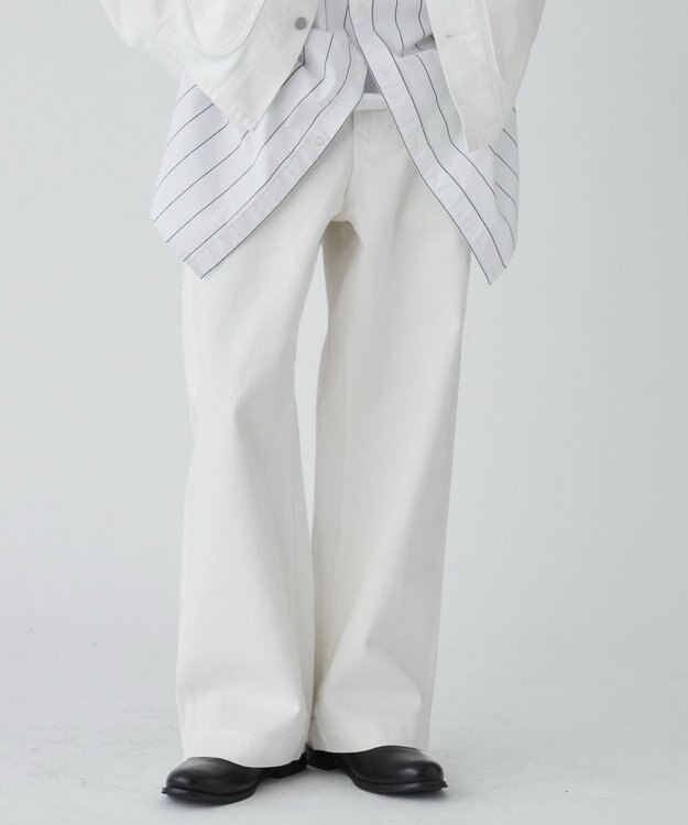 WEGO 【ユニセックス着用ITEM】ルーズペインターパンツ ホワイト