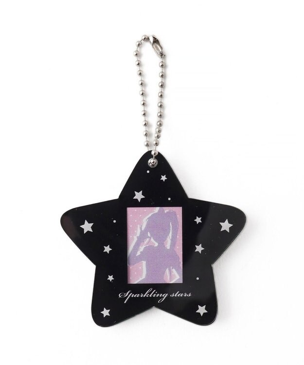 WEGO 【痛バ＆推し活グッズ】スターIDフォトケースキーホルダー ブラック