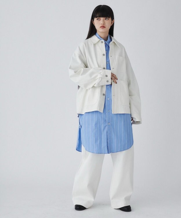 WEGO 【ユニセックス着用ITEM】ルーズペインターパンツ ホワイト