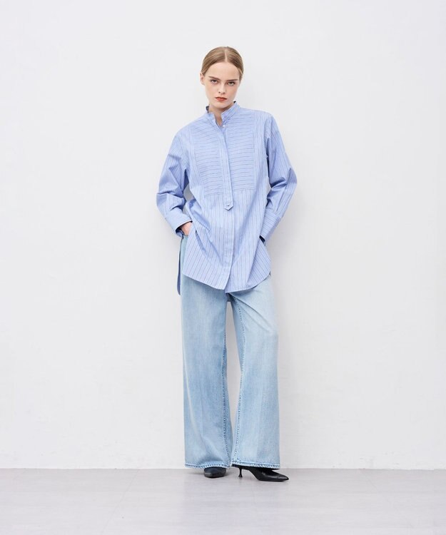 uncrave THOMAS MASON ドレスシャツ ブルーストライプ