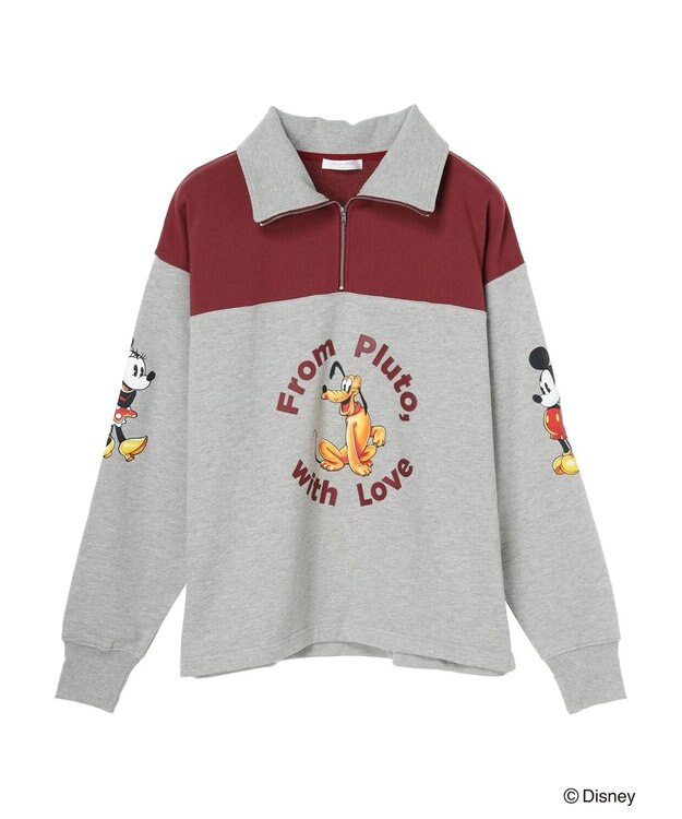 Green Parks Ｄｉｓｎｅｙ／裏毛ハーフＺＩＰスウェットII Bordeaux