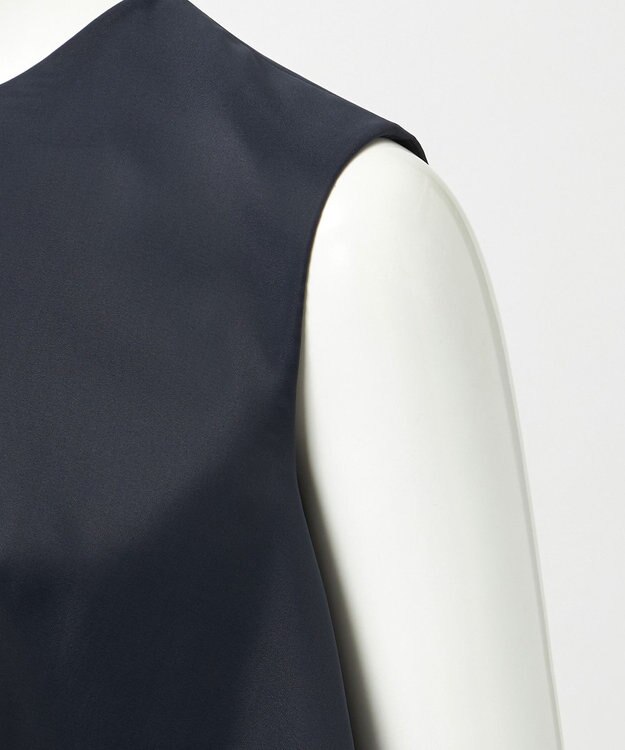 23区 【R(アール)】ライトダブルクロス オーガンジー コンビブラウス ネイビー系