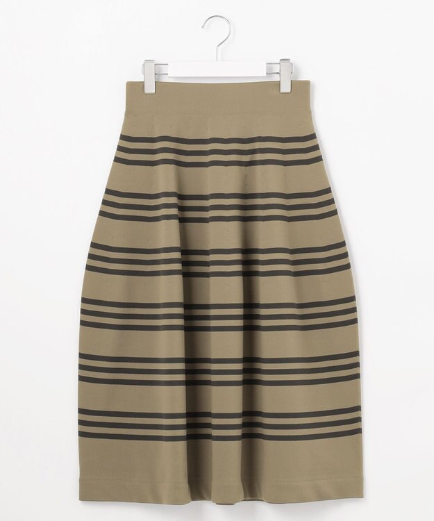 自由区 ポリエステルホールガーメント スカート モカ×グレー