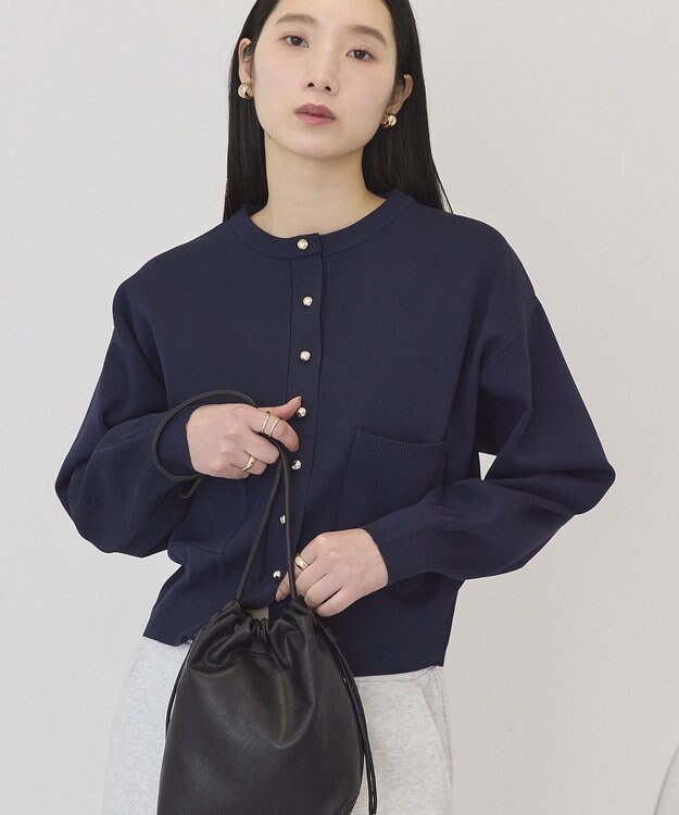 AMERICAN HOLIC 【2WAY】金ボタンカーディガン Navy