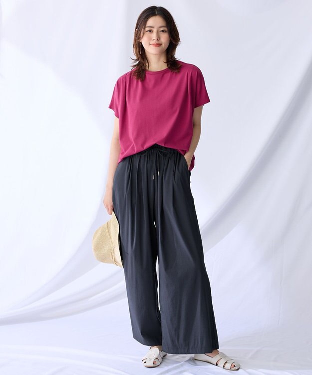 ANY エニィファンクションフレンチスリーブTシャツ ピンク