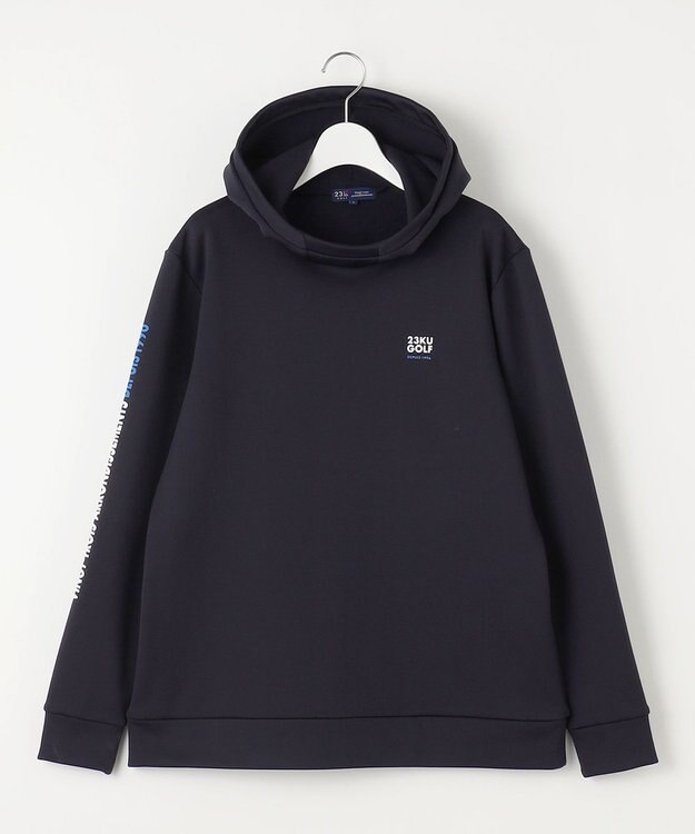 23区GOLF 【MEN】ストレッチ裏フリース フーディー ネイビー系