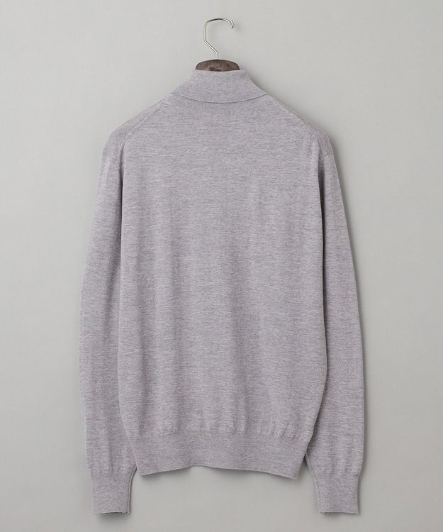 GOTAIRIKU 【家庭洗濯可能】イタリア糸 ハイゲージ タートルニット グレー系