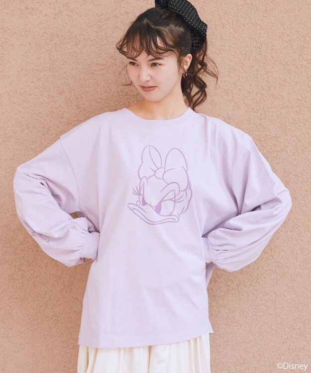 earth music&ecology 【予約】【綿100％】Disney/アソートプリントロンTEE ラベンダー