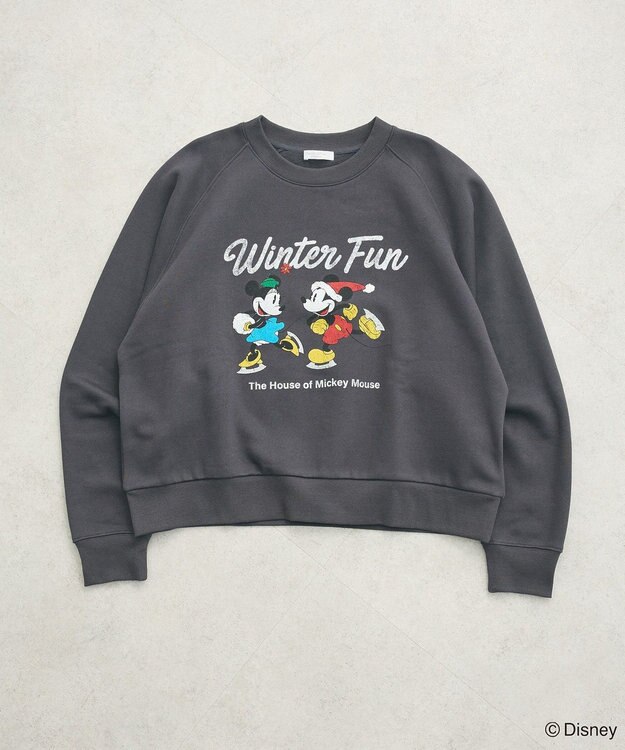 Green Parks ミッキー＆フレンズ／半起毛裏毛プルオーバー Black