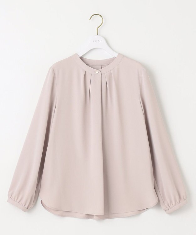 ANY SIS 【AIコラボ】フロントボタンタック ブラウス ローズグレー