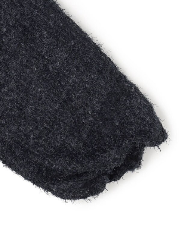 UNFILO L エアリーヤーン ギャザーブラウス ネイビー