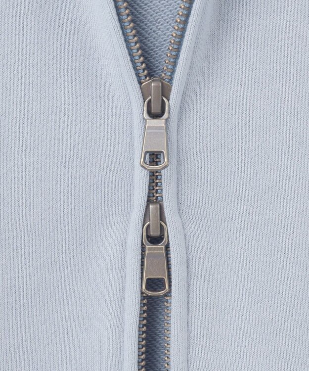 J.PRESS YORK STREET 【UNISEX】裏毛フルジップパーカー ブルー系